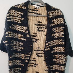 Leopard print warm cardigan